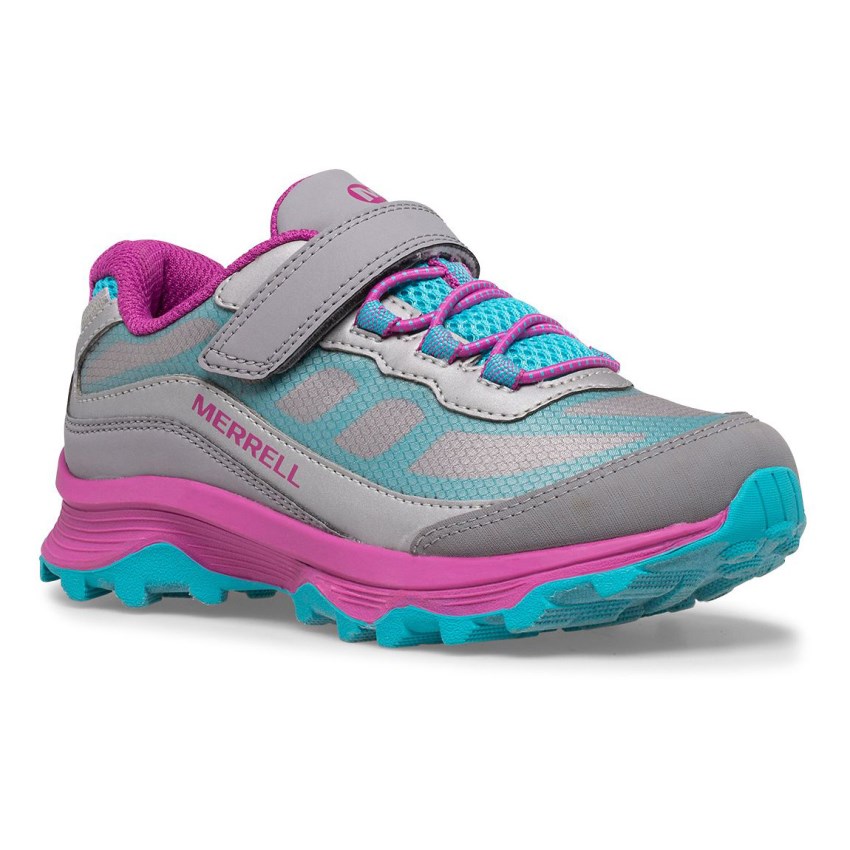 Basket Merrell Moab Speed Low A/C Waterproof Grise/Rose Enfant | E.C.JLGG